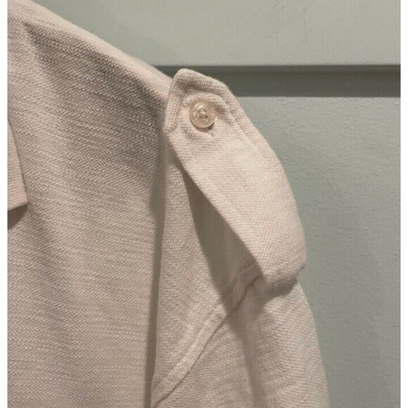 Akoo Polo Shirt Men's 2XL White Fox Logo Shirt Sleeve Epaulettes Y2K - Picture 5 of 12